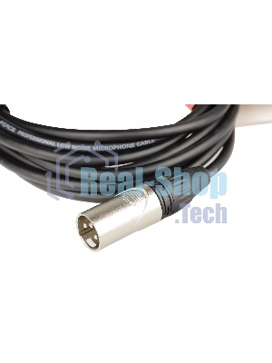 Кабель микрофонный FORCE FMC-05/4.5XLR (M) - XLR (F), высококачественный балансный, малошумящий с проводниками из безкислородной меди OFC, диаметр 6 мм, профессиональные металлические разъемы, длина 4,5 м, цвет черный