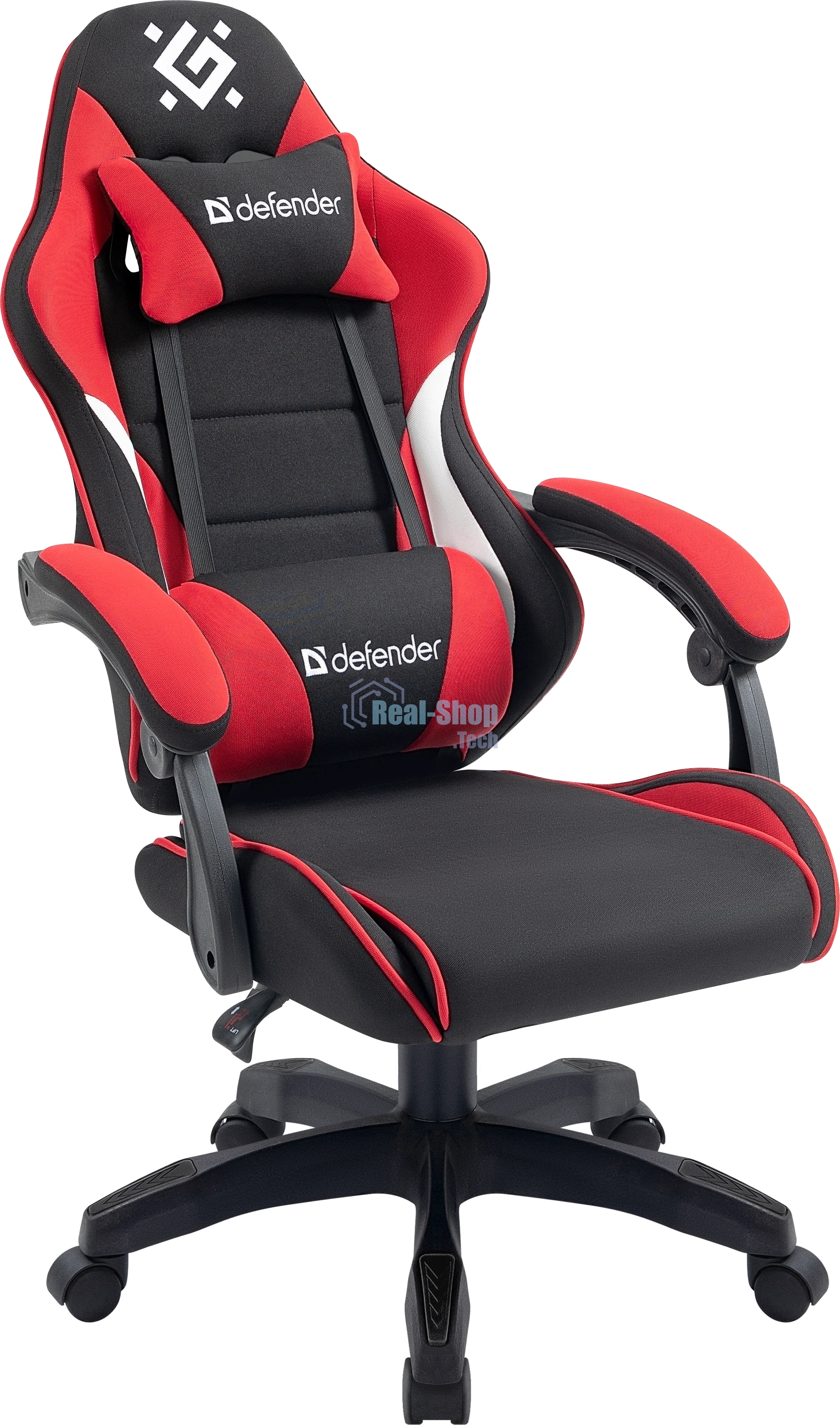 Кресло игровое Defender Sorrento черный/Красный, класс 3, ткань