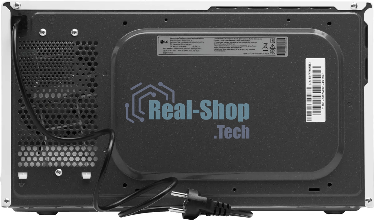 Микроволновая печь LG MW23R35GIH белый, 23 л, 1000 Вт, переключатели - сенсор