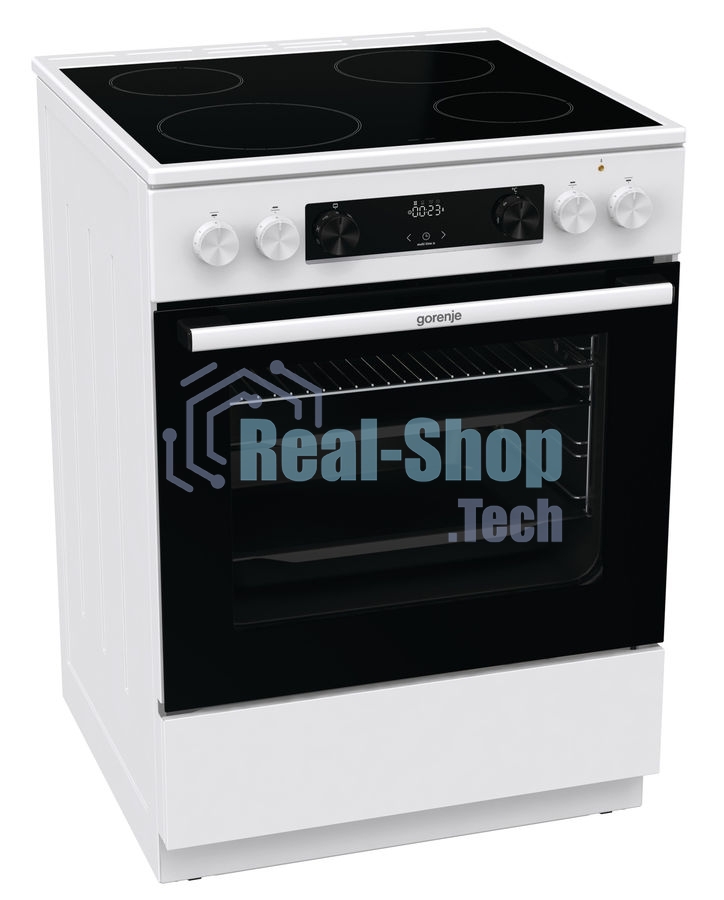 Плита электрическая Gorenje GEC6C40WD белый, конфорок 4 электрических, духовка 71 л, 60 см x 85 см x 60 см