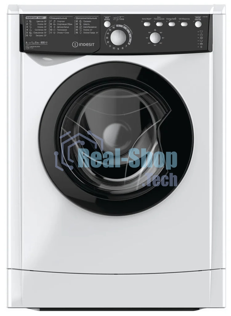 Стиральная машина Indesit EWSB 5085 BK CIS белый, загрузка фронтальная 5 кг, 800 об/мин., класс: А