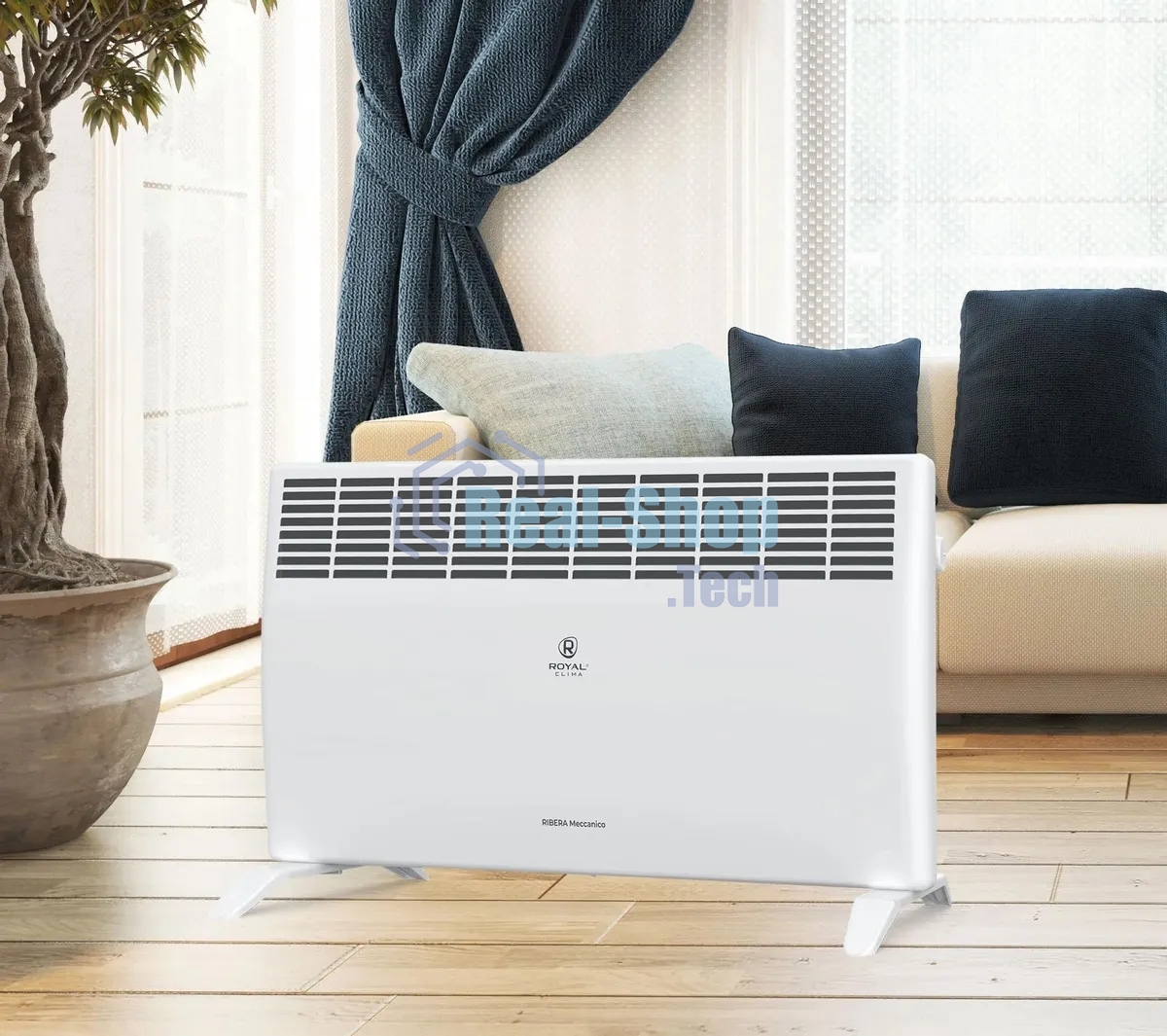 Конвектор Royal Clima REC-R2000M белый, 2000 Вт, 25 м2, термостат