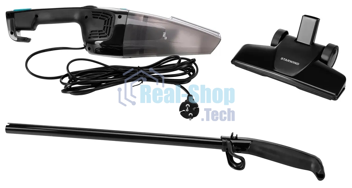 Пылесос ручной Starwind SCH1550 черный 800Вт уборка сухая контейнер