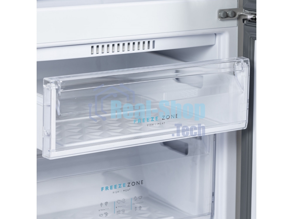 Холодильник Бирюса M551 металлик двухкамерный 180/60л морозилка снизу, автоматическое оттаивание