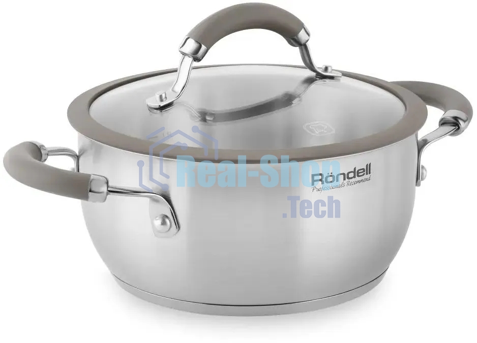Кастрюля Rondell RDS-755 Balance 5 л 24 см, нержавеющая сталь 18/10, с крышкой