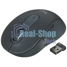 Мышь беспроводная Logitech Signature M650 графитовый, 4000 dpi, радиоканал, Bluetooth, USB, кнопки - 5