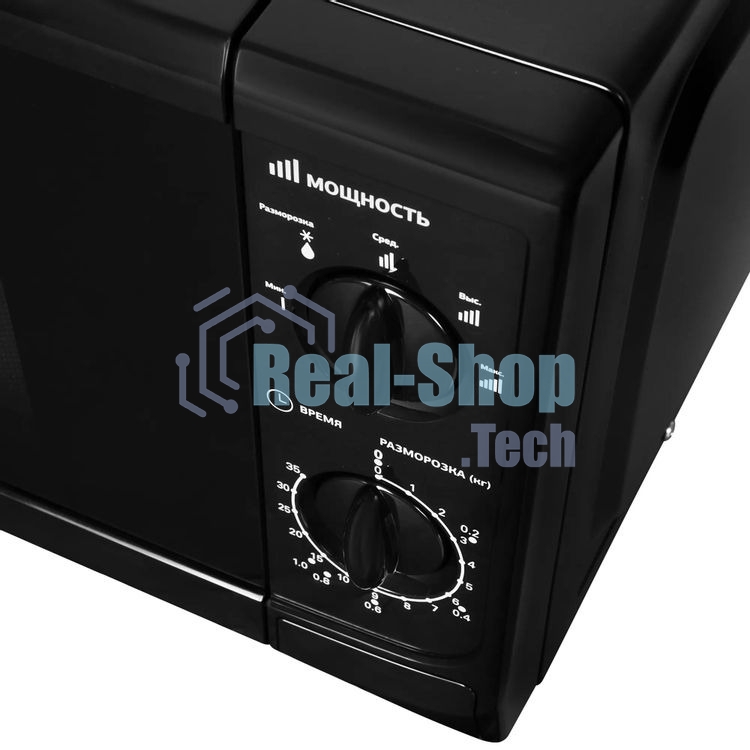 Микроволновая печь Starwind SWM5720 черный, 20 л, 700 Вт, переключатели - поворотный механизм