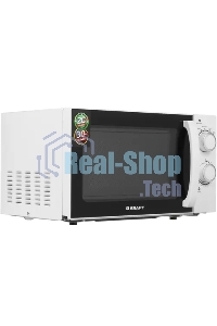 Микроволновая печь Kraft KF-20MW7W-102M белый, 20 л, 700 Вт, переключатели - поворотный механизм