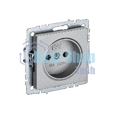 Розетка 1-местная IEK BRITE РС10-1-0-БрА (BR-R10-10-K47) без заземления, без защитных шторок, 10А, алюминий