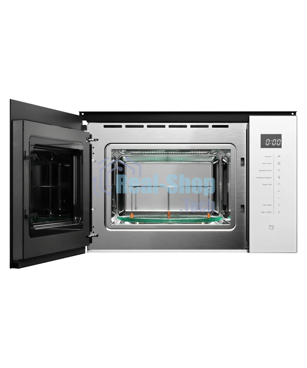 Микроволновая печь встраиваемая Kuppersberg HMW 651 W, объем 25 л, мощность 900 Вт, 5 уровней мощности, гриль, 8 автоматических программ, размораживание, сенсорное управление, белый