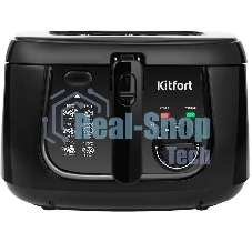 Фритюрница Kitfort KT-2018 чёрный, 1800 Вт, 2.5 л, 0.375 кг
