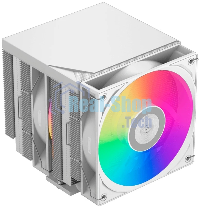 Кулер для процессора PCCooler RT720 TC ARGB WH (270W, 4-pin PWM, 157.5mm, Al/Cu, 7x6mm, ARGB, 2x120mm, 73.32CFM, 34.9dBA, 2200RPM, S: 1851/1700/1200/115X, AM5/AM4, white)