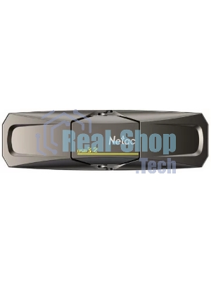 Флешка USB Netac US5 (NT03US5C-128G-32TA), 128Gb, USB 3.2/TypeC, 550/500, черный
