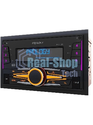 Автомагнитола Prology PRM-120, 2 DIN, Bluetooth, USB Type-A, AUX, пульт ДУ