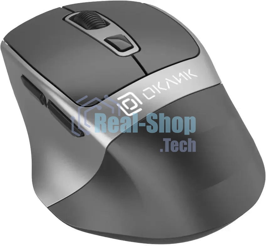 Мышь беспроводная Oklick 516MW черный/серебристый, 1600 dpi, радиоканал, Bluetooth, USB, кнопки - 6