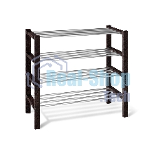 Полка для обуви SHEFFILTON Альберо SHT-SR9-4 дерево/металл венге/алюм.металлик 163348