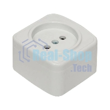 Розетка EKF EGR10-022-10 б/з, 10А, ОП Basic Минск белый