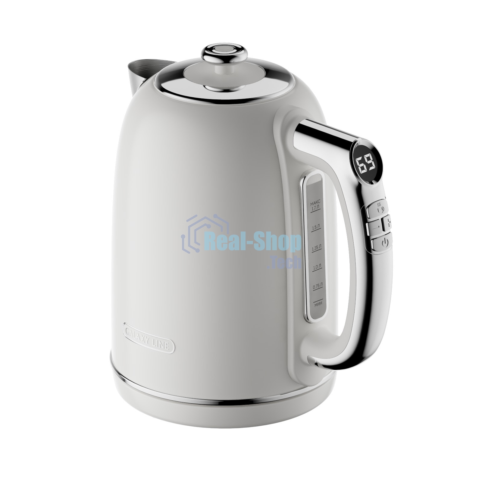 Чайник электрический Galaxy Line GL 0361 белый 1.7л. 2200Вт нерж.сталь/пластик