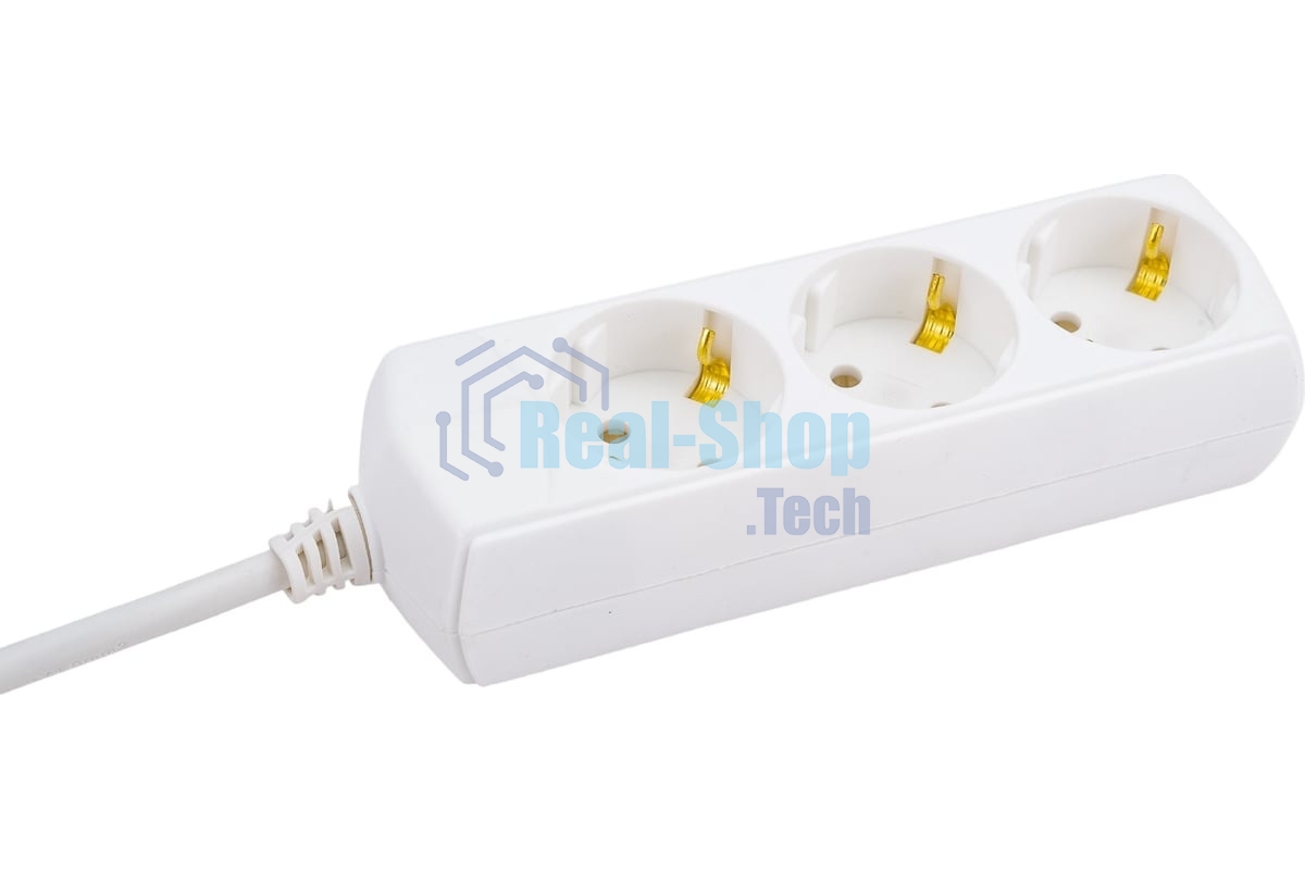 Удлинитель 3х1.5 м с заземл. 10А 250В У03 GENERICA 2P+PE 3х1 кв.мм IEK WYP10-10-03-D15-Z-G