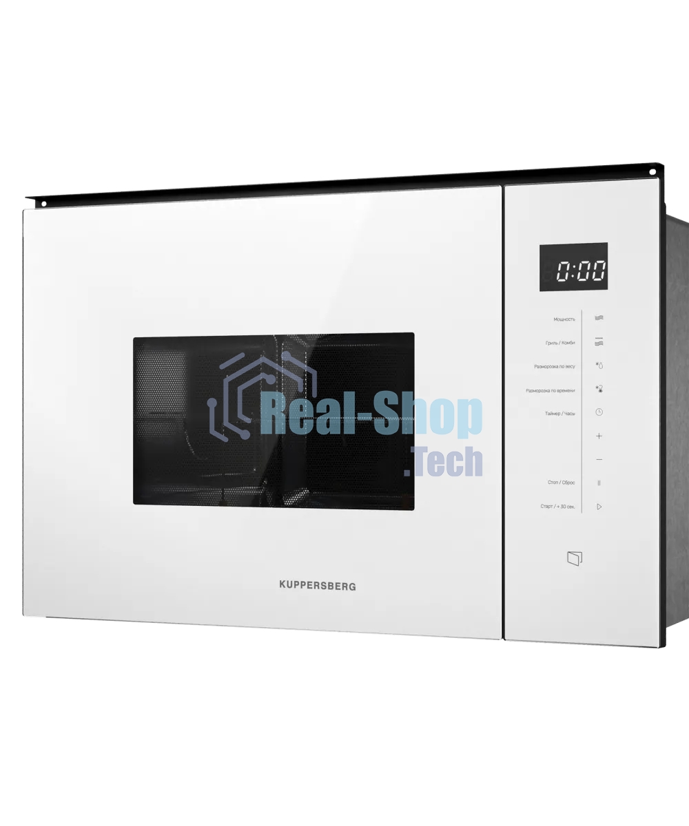 Микроволновая печь встраиваемая Kuppersberg HMW 651 W, объем 25 л, мощность 900 Вт, 5 уровней мощности, гриль, 8 автоматических программ, размораживание, сенсорное управление, белый