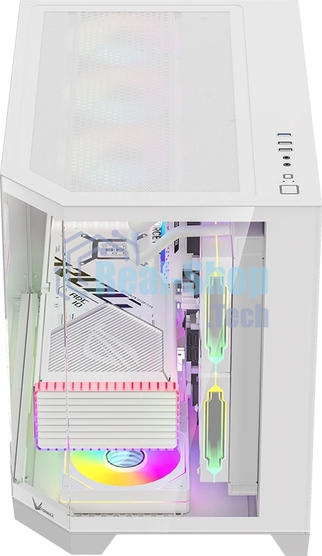 Компьютерный корпус AeroCool / Formula Crystal Z6M Floe белый без БП mATX 4x120мм 2xUSB 3.0 audio bott PSU