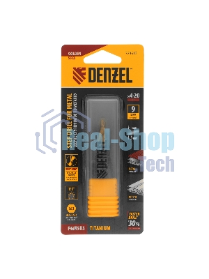 Сверло ступенчатое Denzel 4-6-8-10-12-14-16-18-20 мм, Р6М5К5, 6-гр. хвостовик 723613