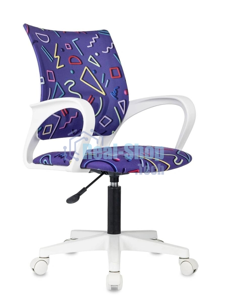 Кресло Domfy DK X-ROOM WH фиолетовый Sticks 08 крестов. пластик пластик белый
