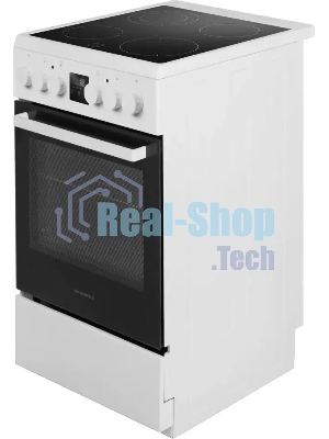 Плита электрическая Maunfeld MEC55CW08D белый, конфорок 4 шт, духовка 60 л, 50 см x 85 см x 60 см