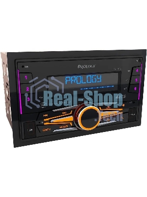 Автомагнитола Prology PRM-120, 2 DIN, Bluetooth, USB Type-A, AUX, пульт ДУ