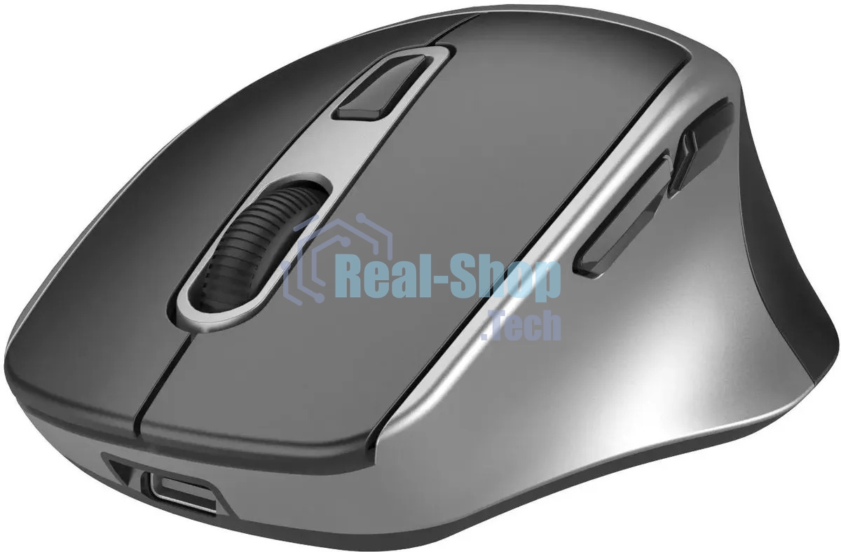 Мышь беспроводная Oklick 516MW черный/серебристый, 1600 dpi, радиоканал, Bluetooth, USB, кнопки - 6