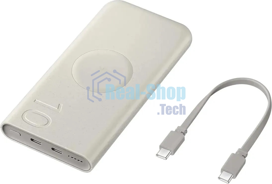 Портативный аккумулятор Samsung EB-U2510 10000mAh 25W 3A 2xUSB-C беспров.зар. бежевый (EB-U2510XUEGRU)