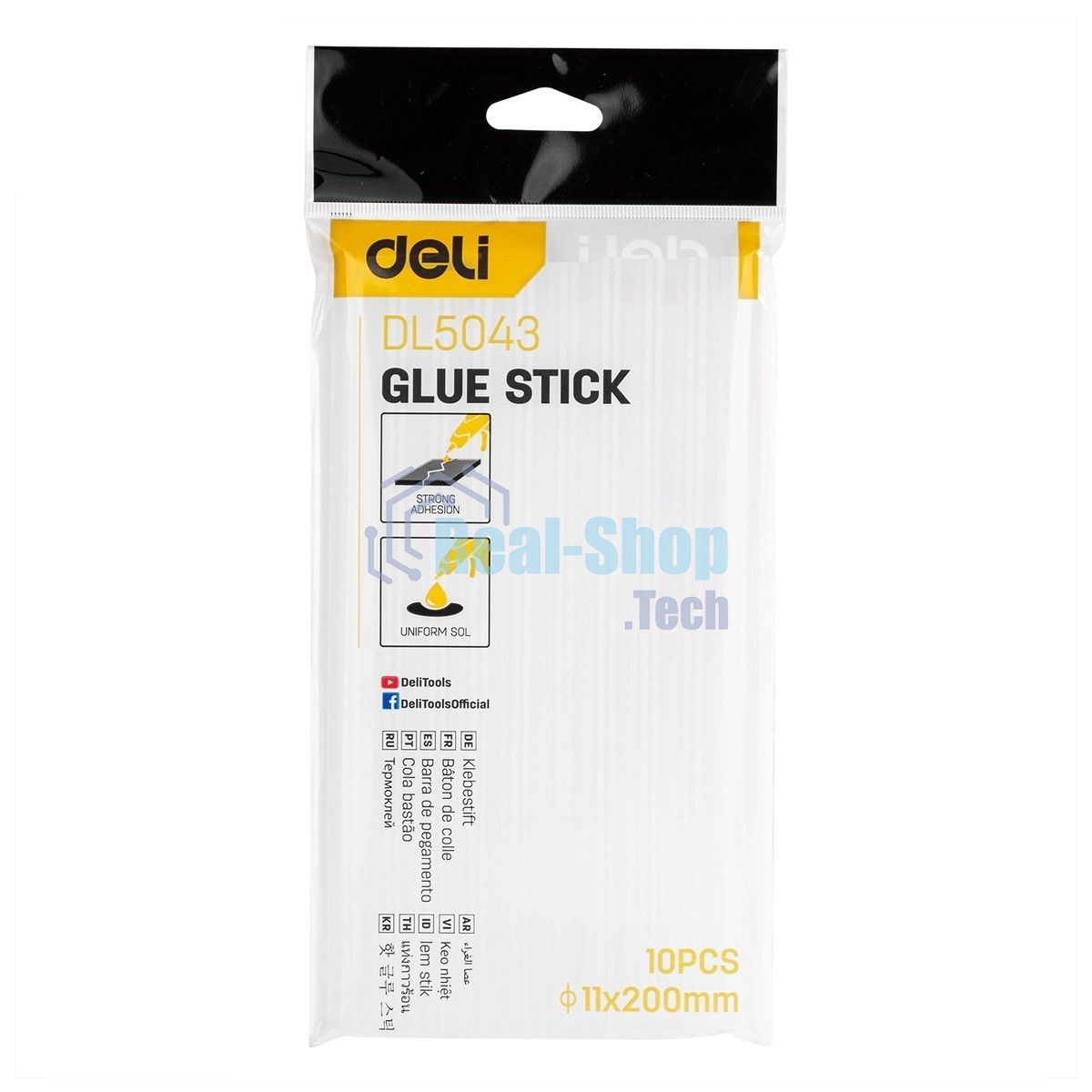 Стержни клеевые Deli DL5043 11х200мм 10 шт. белый