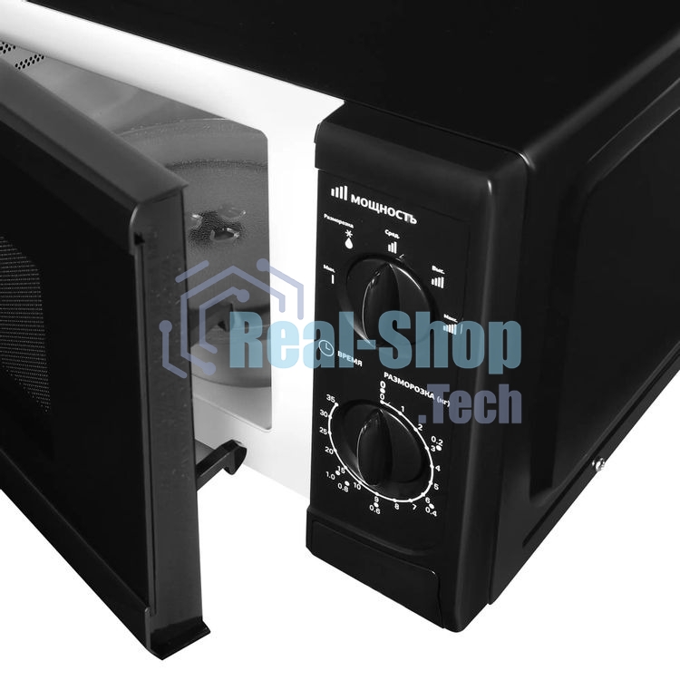 Микроволновая печь Starwind SWM5720 черный, 20 л, 700 Вт, переключатели - поворотный механизм