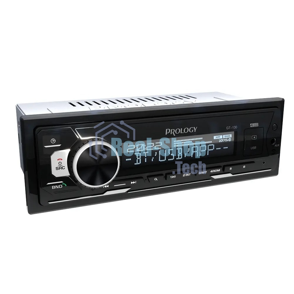 Автомагнитола Prology GT-130, 1 DIN, Bluetooth, USB Type-A, AUX, пульт ДУ