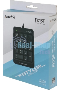 Числовой блок проводной A4Tech Fstyler FK13P, USB, черный