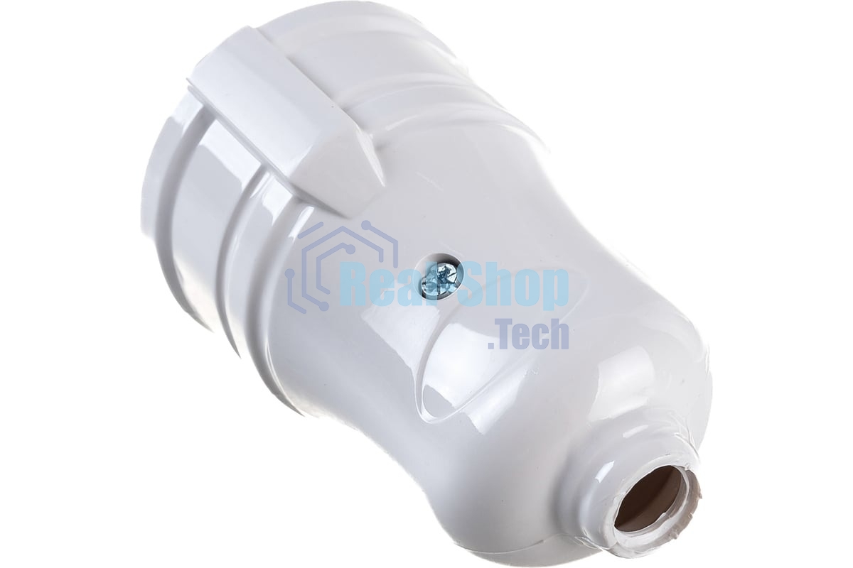 Розетка прямая разборная с заземл. РПп10-01-Ст 16А белый ИЭК ERP10-16-01-K01