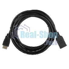 Кабель ACD-DHHF1-30B HDMI 1.4, Golden Plated,19m/19f, HDMI extension, черный, 3м (742286)