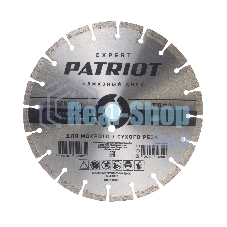 Диск PATRIOT EXPERT  алмазный сегментный 300х25,4/20 по Бетону