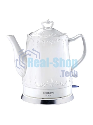 Чайник керамический Delta LUX DL-1236 белый