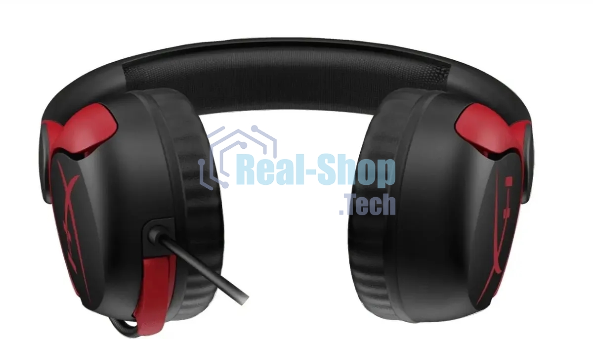 Гарнитура проводная с микрофоном HyperX Cloud Mini черный/красный накладные оголовье (7G8F4AA)