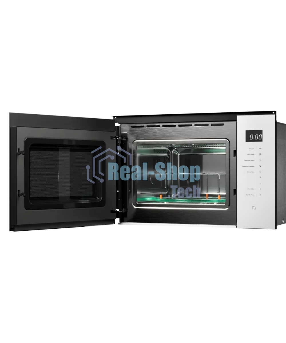 Микроволновая печь встраиваемая Kuppersberg HMW 651 W, объем 25 л, мощность 900 Вт, 5 уровней мощности, гриль, 8 автоматических программ, размораживание, сенсорное управление, белый