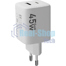 Сетевое зарядное устройство Defender UPA-145 45W, USB A+C, белый