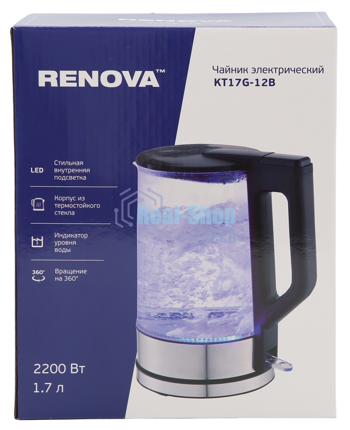 Чайник электрический Renova KT17G-12B