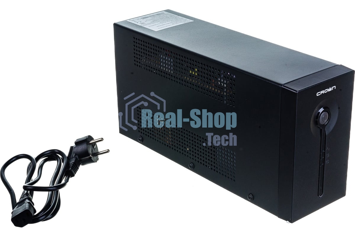 Источник бесперебойного питания Crown CMU-SP650COMBO/650 ВА/390 Вт/2 х CEE 7 (евророзетка), 3 x IEC 320 C13 (компьютерная)