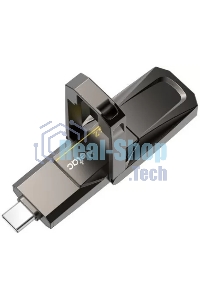 Флешка USB Netac US5 128Gb USB 3.2+TypeC Solid State Flash, up to 550MB/500Mb/s