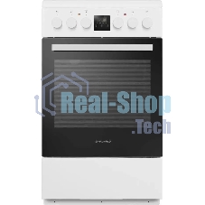 Плита электрическая Maunfeld MEC55CW08D белый, конфорок 4 шт, духовка 60 л, 50 см x 85 см x 60 см