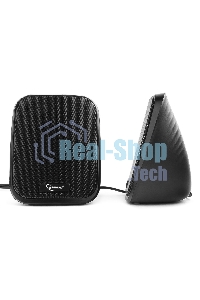 Акустическая система 2.0 Gembird SPK-100, черный, 6 Вт, рег. громкости, USB-питание