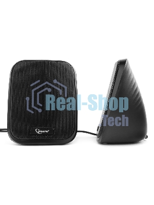 Акустическая система 2.0 Gembird SPK-100, черный, 6 Вт, рег. громкости, USB-питание