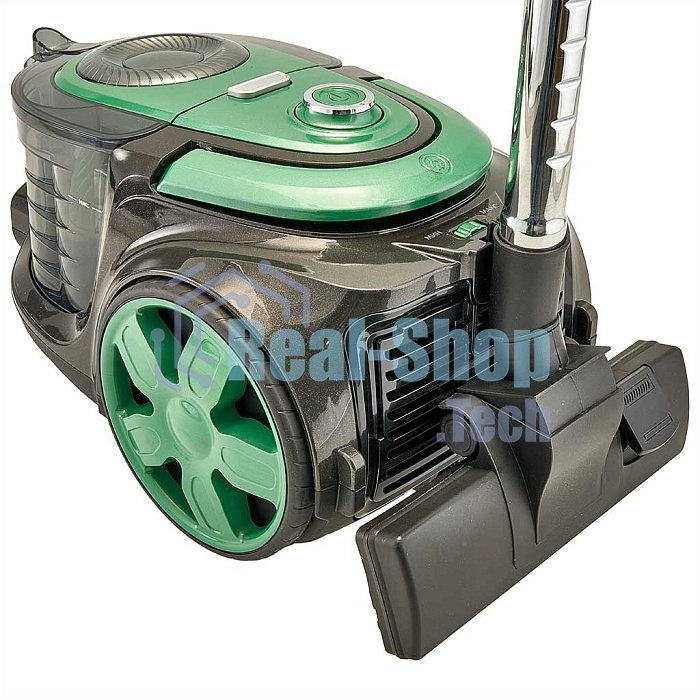 Пылесос DELTA DL-0854 черный/зеленый, 300/2400 Вт, уборка сухая, пылесборник контейнер, 4 л