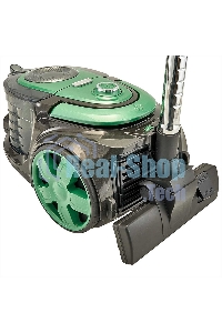 Пылесос DELTA DL-0854 черный/зеленый, 300/2400 Вт, уборка сухая, пылесборник контейнер, 4 л